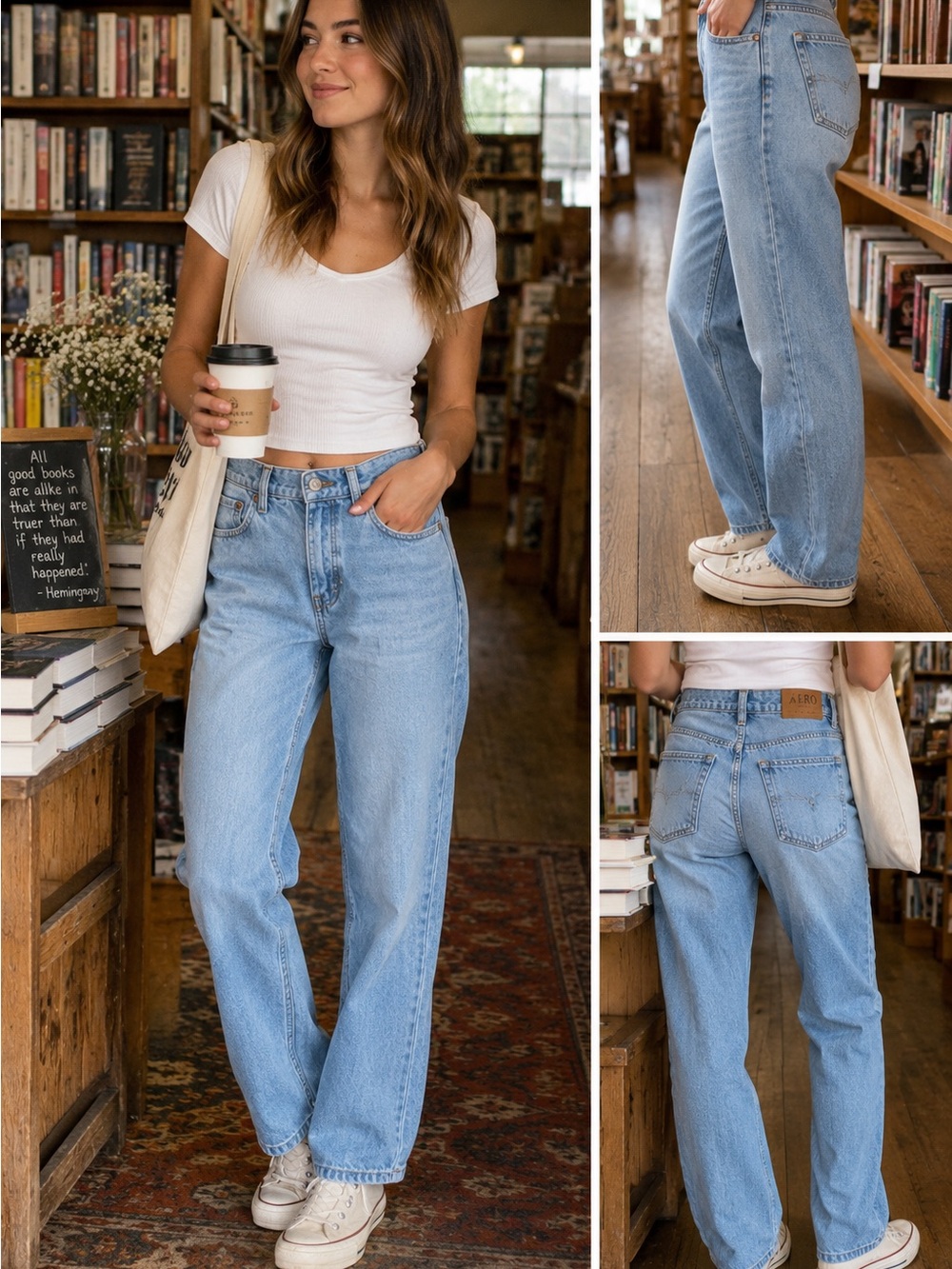 Aeropostale Light Blue Straight Leg Jeans